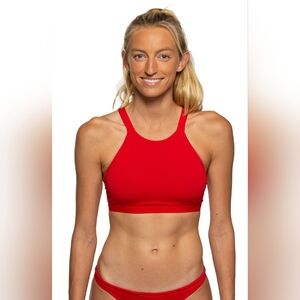 NWOT Jolyn 'Kaylee' fixed back bikini top size S, Red
